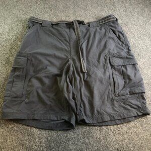Duluth Trading Co Shorts Mens XXL 2XL Blue Cargo Dry On The Fly Stretch